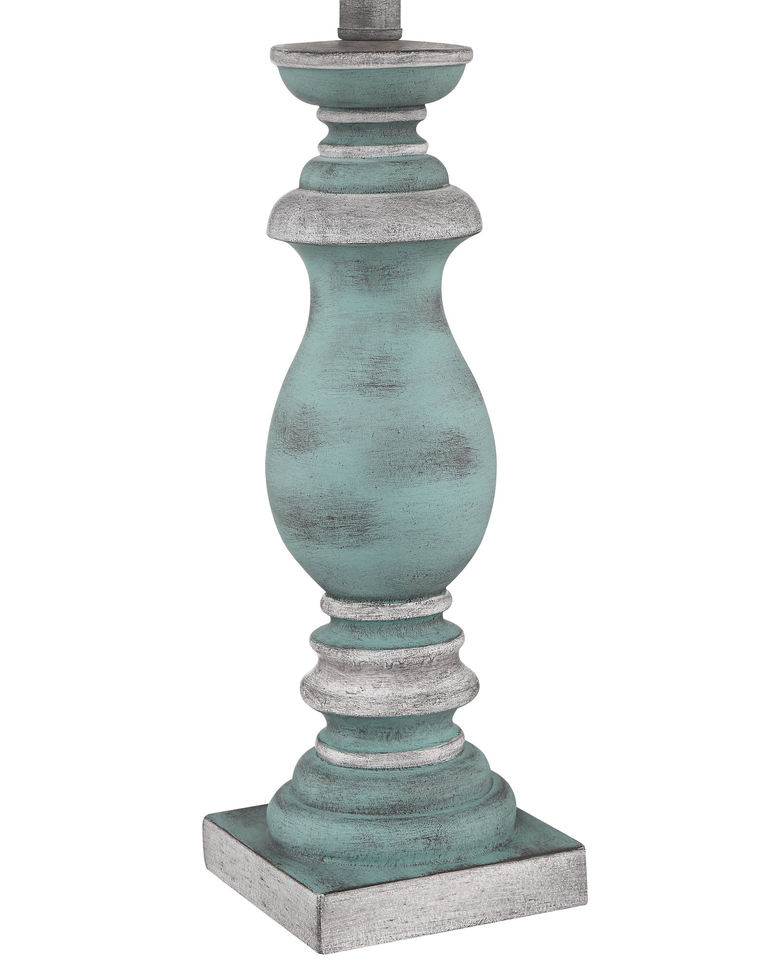 Regency Hill Patsy Country Cottage Table Lamps 26 1/2" High Set of 2 Blue Gray Washed Black Faux Silk Drum Shade for Bedroom Living Room House Bedside