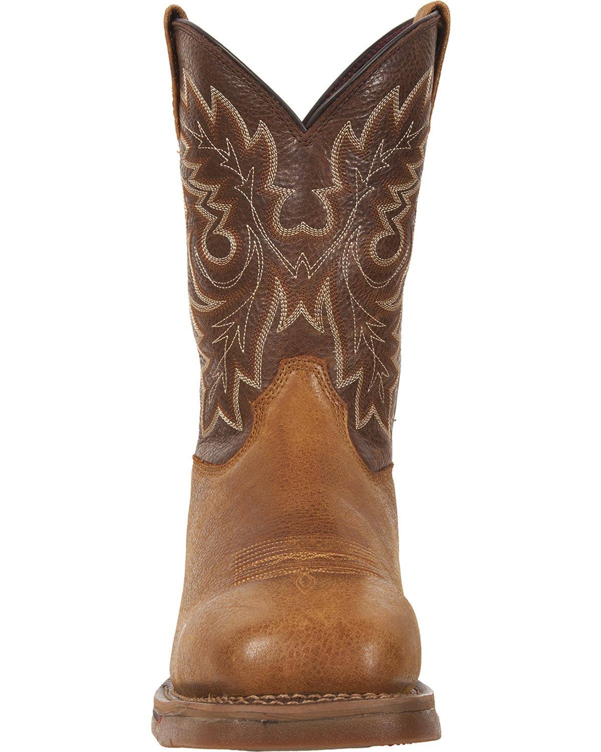 Men&s Rocky 11 inch Long Range Western Carbon Fiber Toe 6132, Brown