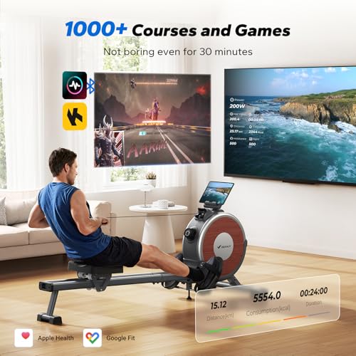 MERACH Rowing Machines for Home, Magnetic Rowing Machine with 16 Levels, Rower Machine of Quiet Resistance
