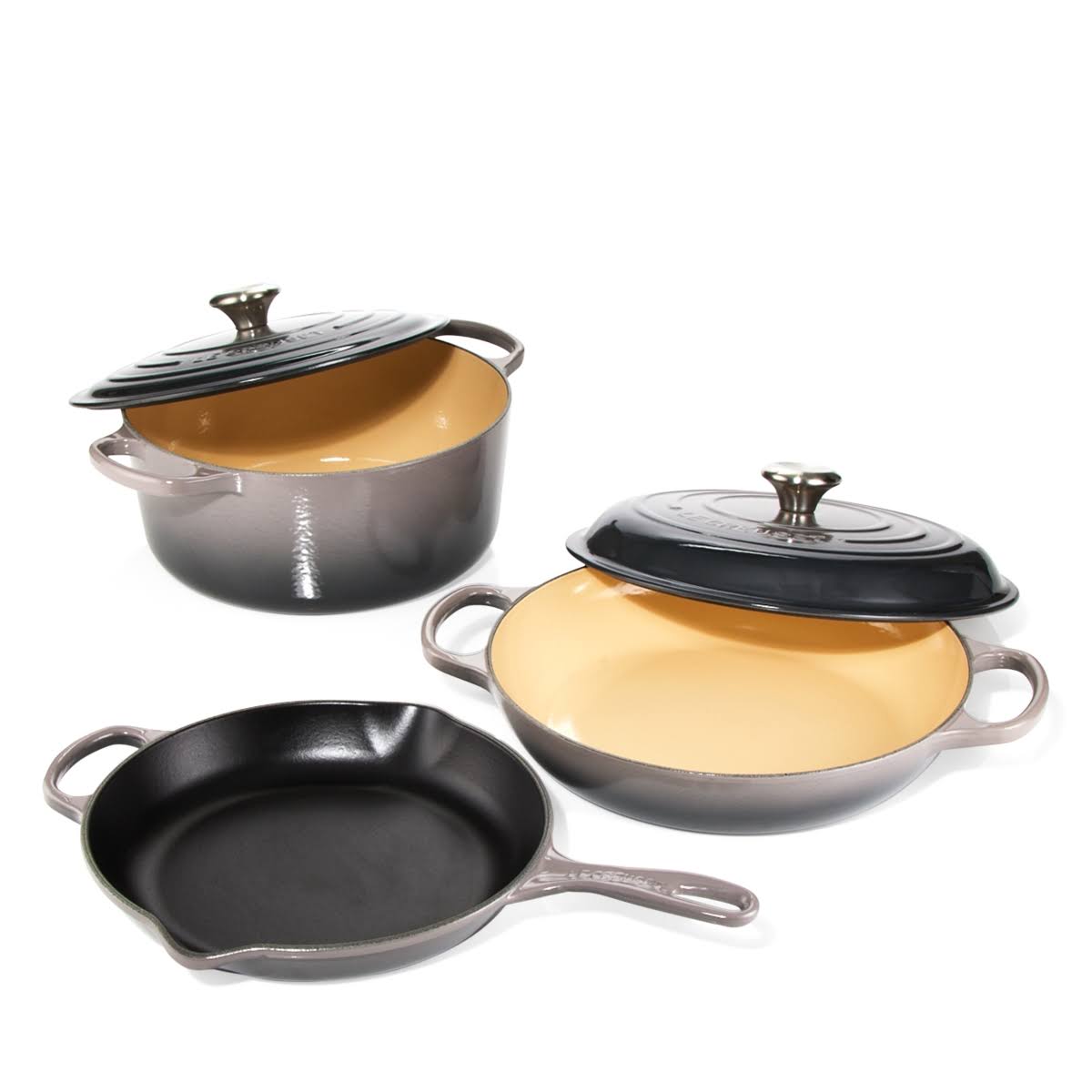 Le Creuset 5 Piece Cast Iron Set - Oyster