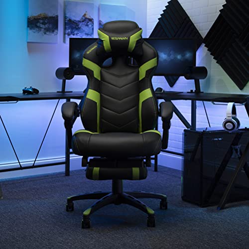 RESPAWN 110 Pro Gaming Chair - Gaming Chair with Footrest, Reclining Gaming Chair, Video Gaming Computer Desk Chair, Adjustable Desk Chair