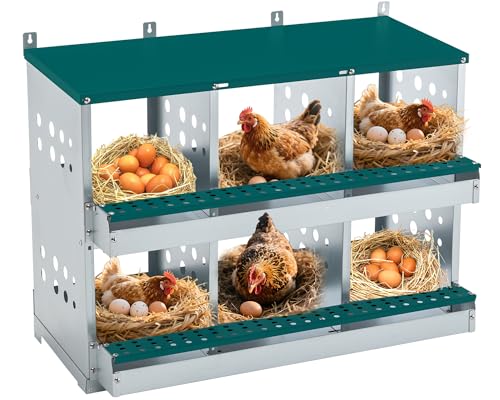 Chicken Coop Nesting Boxes, Wall Mountable Metal Chicken Nesting Box, Easy Egg Collection Roll Away Nesting Boxes Chicken