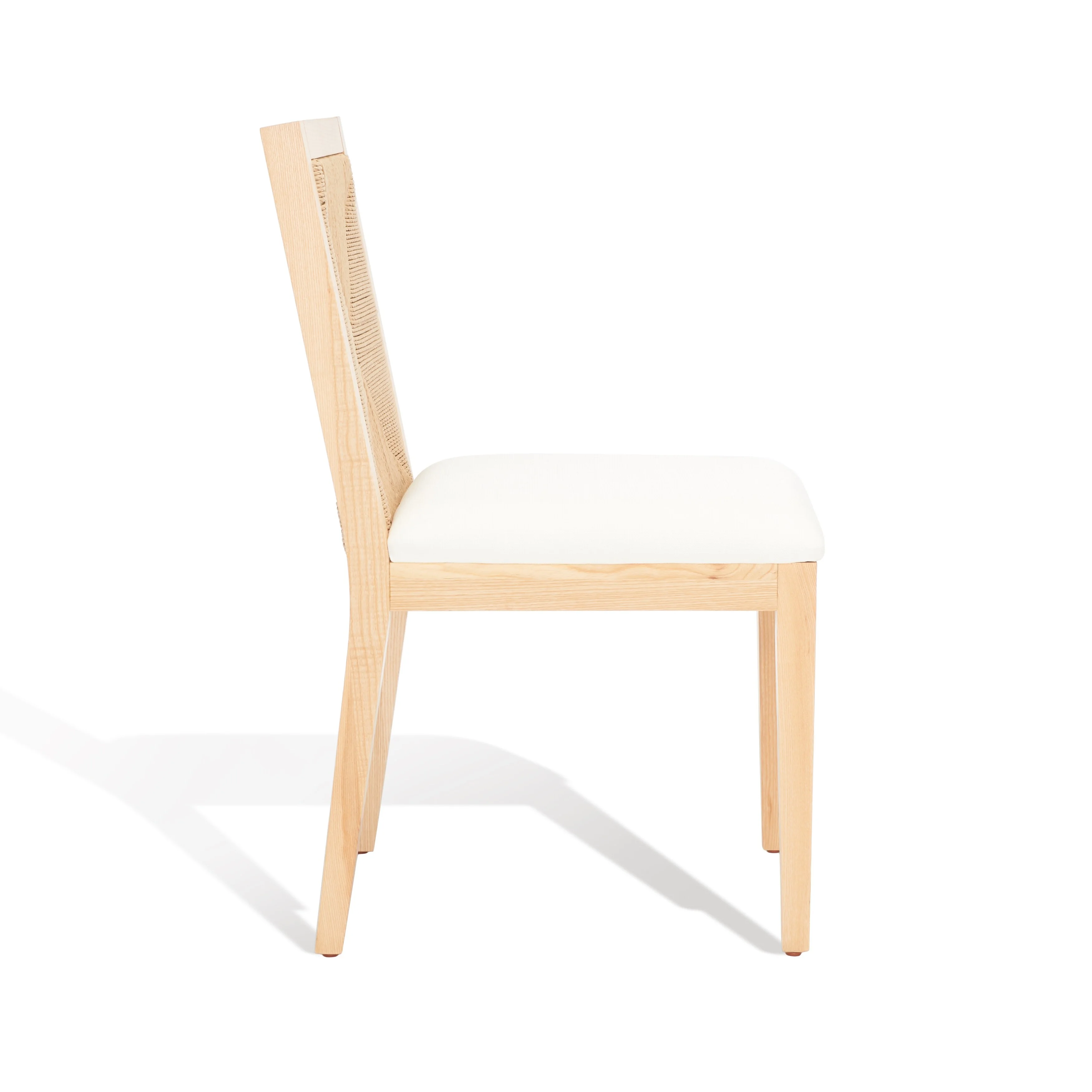 SAFAVIEH Couture Emilio Modern Linen Solid Dining Chair, Natural (Set of 2)