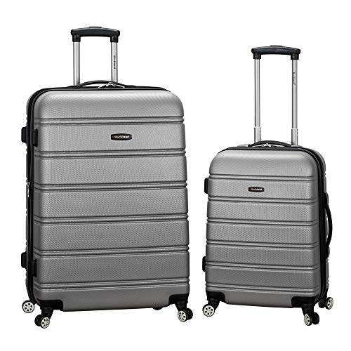 Rockland Melbourne Hardside Expandable Luggage with Spinner Wheels, 2TONEBLUE, 2 Piece (20/28)