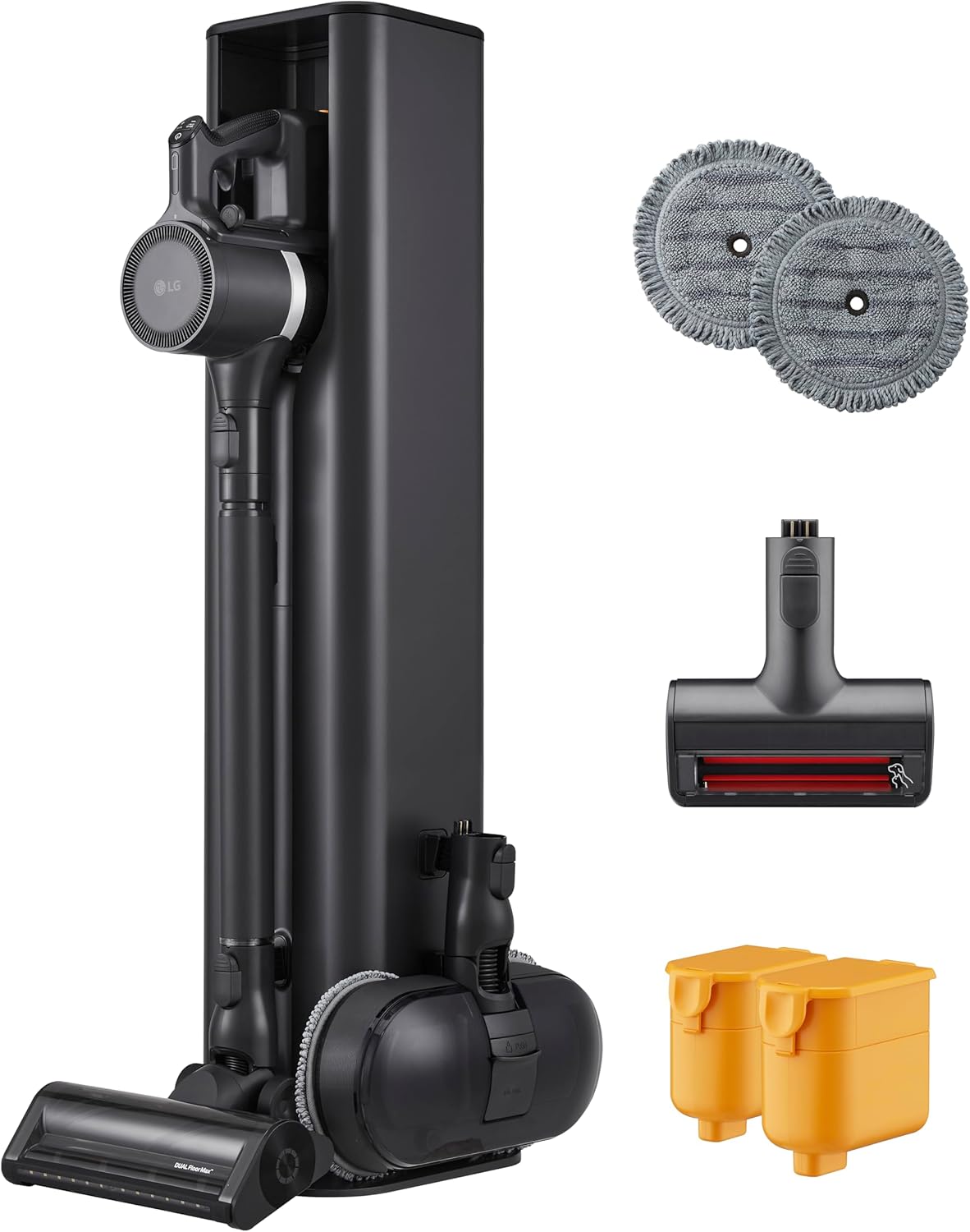 LG CordZero A949KTMS All in One Cordless Stick Vacuum with Auto Empty, New Dual Floor Max and Power Mop Pro, Pet Nozzle, Up to 200 Minutes Run Time