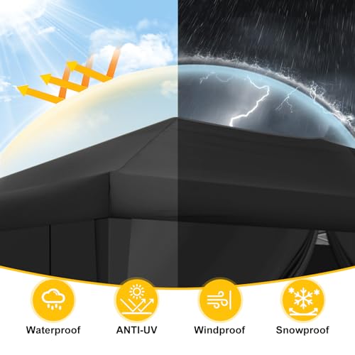 COBIZI Canopy 10x20 Pop Up Canopy Tent with 6 Sidewalls Party Tents for Parties Weddings Backyard Waterproof Canopy Outdoor Commercial Canopy Event
