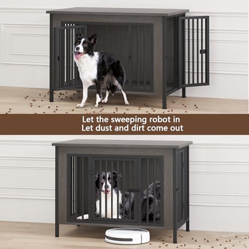 EasyCom 39.96" XL Wooden Large Dog Crate Furniture for Medium and Large Breed