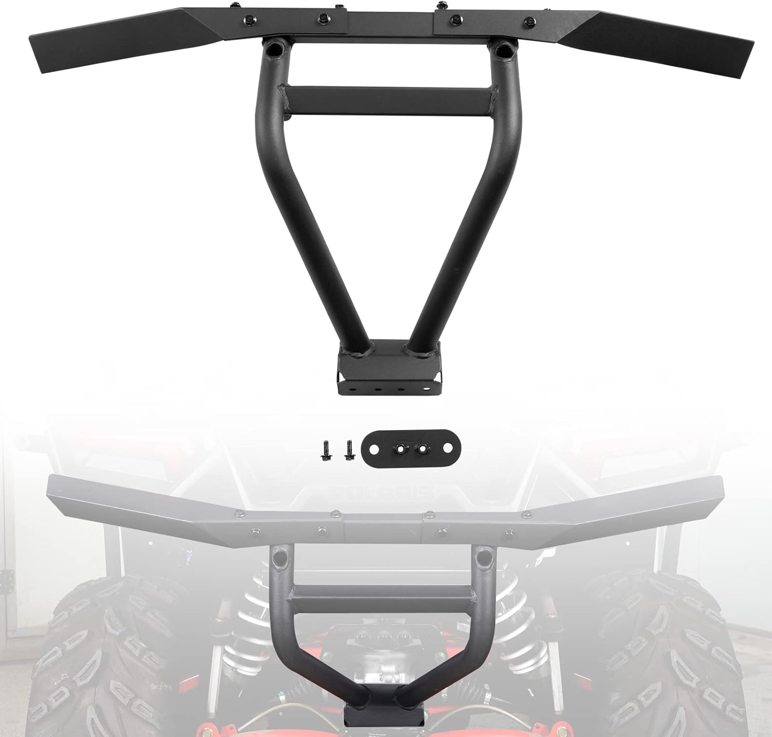 A & UTV PRO Rear Bumper Brush Guard for 2017-2022 Polaris Sportsman 850 / XP 1000,Heavy Duty Ultimate Series Steel Rear Bumper Protector Accessories