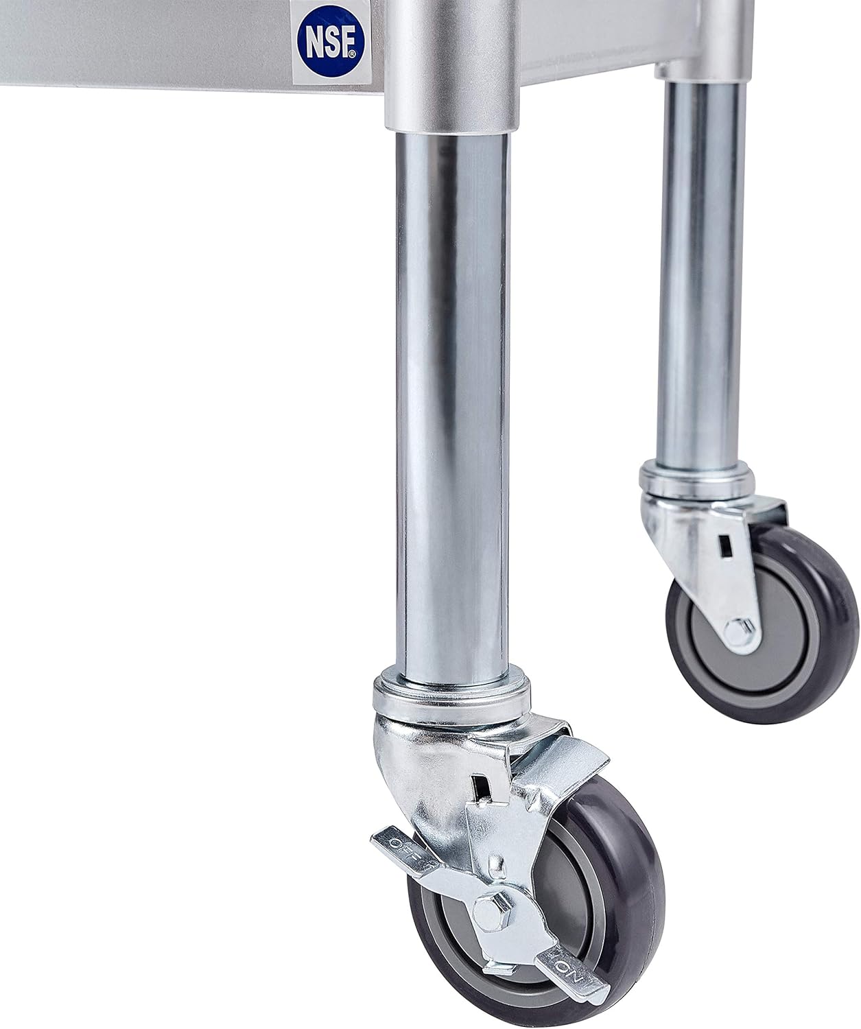 ROCKPOINT Stainless Steel Table for Prep & Work with Caster 30x24 Inches