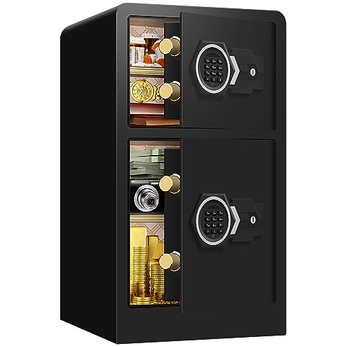 7.2Cu ft Extra Large Home Safes Water and Fireproof with Two Departments, Large Fireproof Safe for Home Use With Hidden Compartment