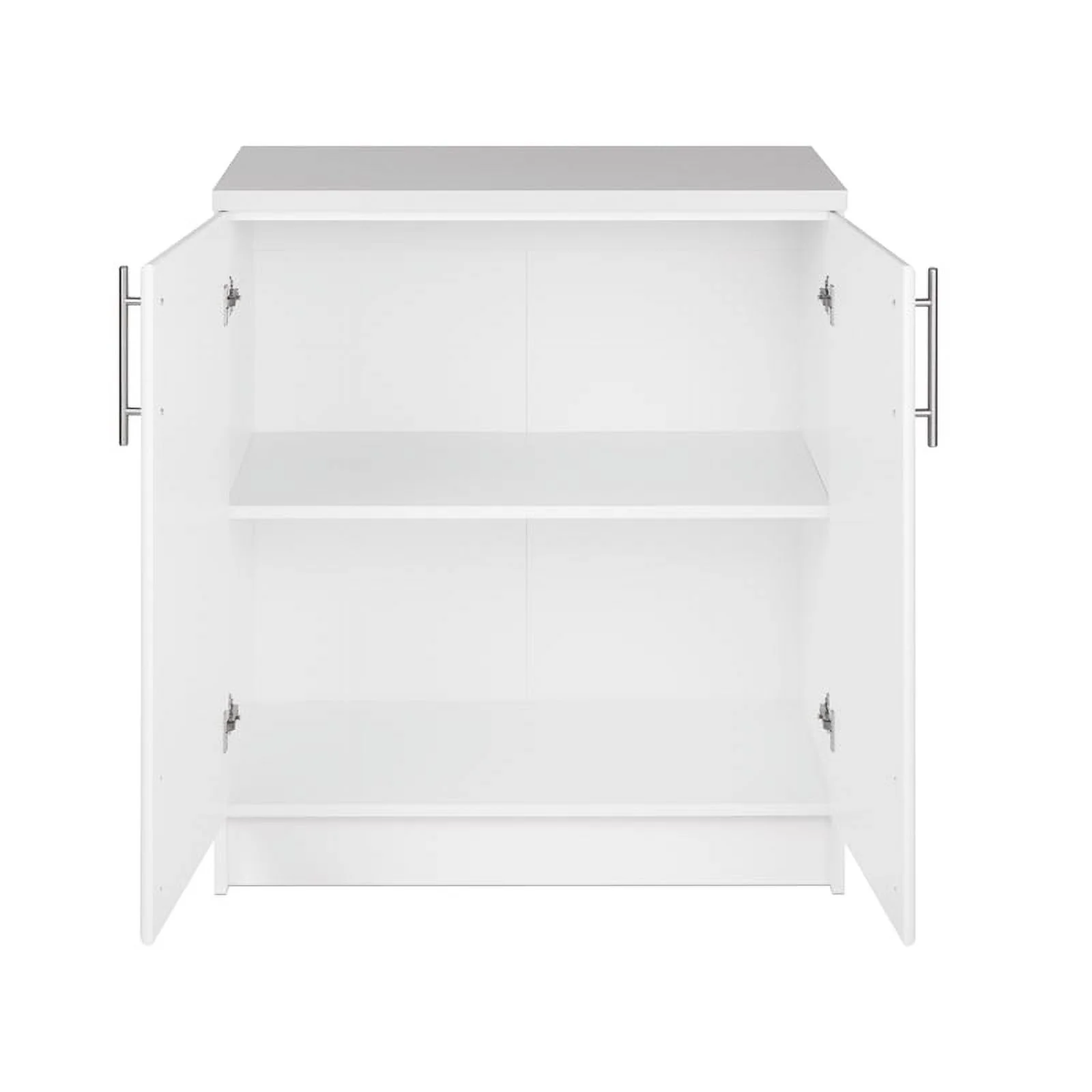 Pemberly Row White Engineered Wood Base Cabinet with Melamine Countertop
