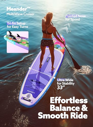 SLOOSH Inflatable Stand Up Paddle Board, 10'6" Inflatable Paddle Boards with Premium Accessories, Non-Slip EVA Deck, Ultra-Light Carry Bag Pump