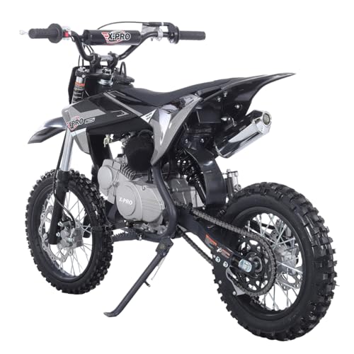 X-PRO X26 125cc Manual Clutch Dirt Bike Big Boys Pit Bike 125 Pitbike,Big 14"/12" Tires! (Blue)