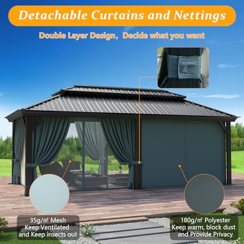 Hoteel 6x8ft Hardtop Grill Gazebo
