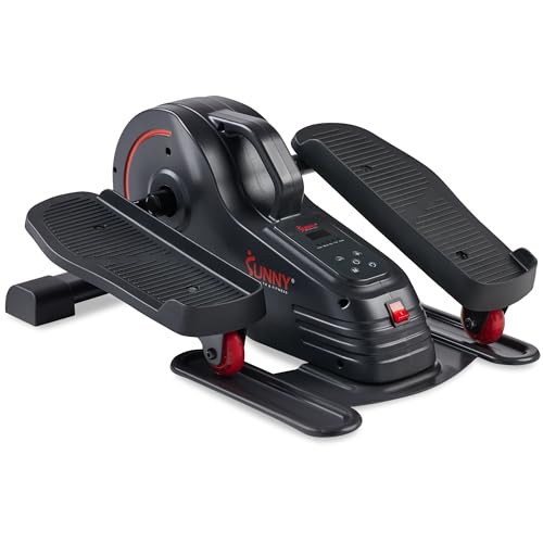 Sunny Health & Fitness Sitting Under Desk Elliptical Exerciser, Portable Pedal Training Machine for Senior Exercise, Peddler for Home Workout