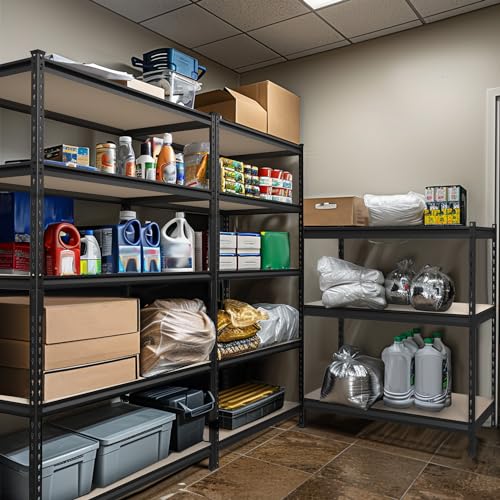 WORKPRO 5-Tier Metal Shelving Unit, 48”W x 24”D x 72”H, Heavy Duty Adjustable Storage Rack, 4000 lbs Load Capacity (Total), for Garage, Basement
