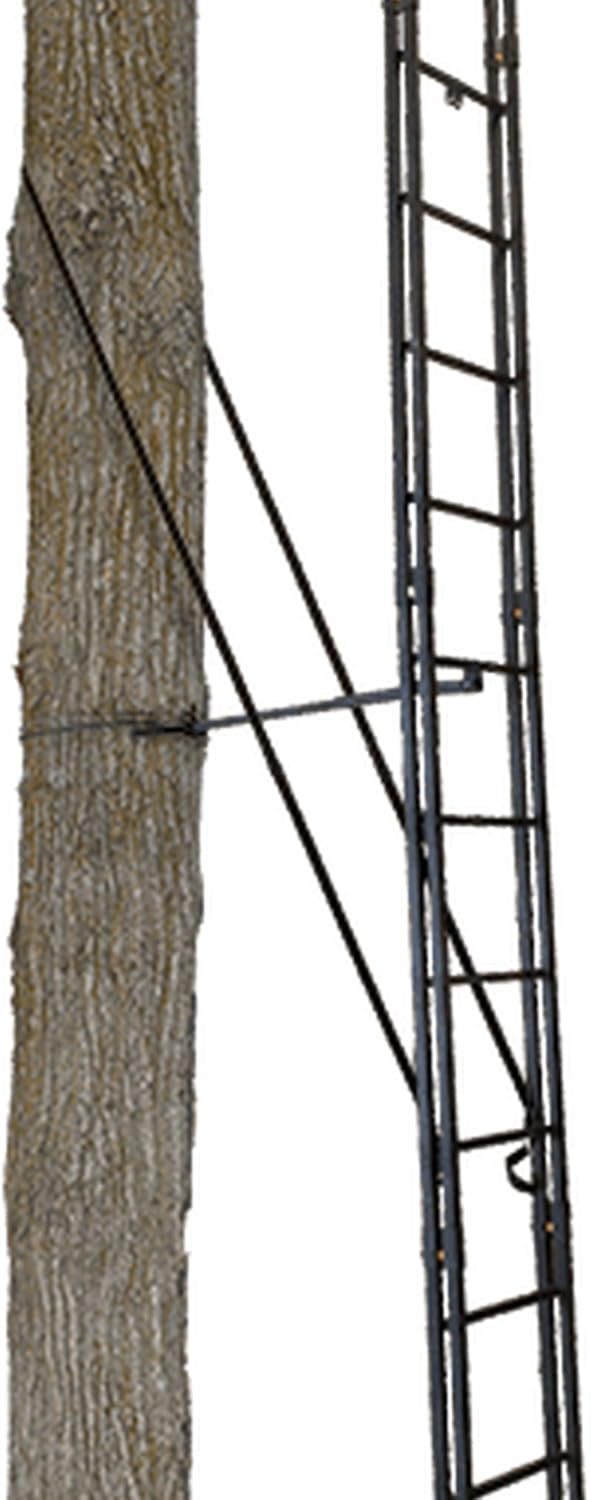Muddy The Skybox Deluxe 20-Foot Tall 1 Person Hunting Deer Ladder Tree Stand with Flip-Up Adjustable Shooting Rail and Flex-Tek Seat, Black (2 Pack)