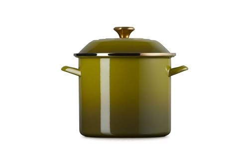Le Creuset Enamel on Steel Stockpot, 10 qt., Olive