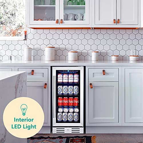 Kalamera 15 inch beverage cooler Built-in and Freestanding with Stainless Steel KRC-96BV154BV210508