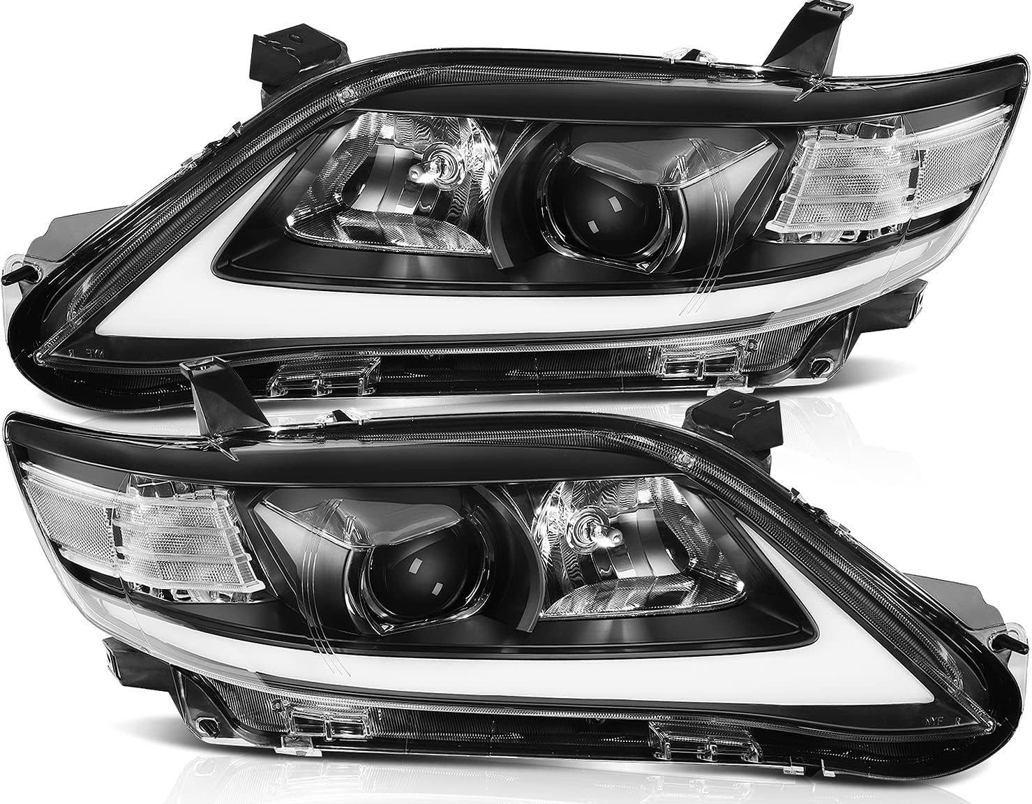 LBRST LED Projector Headlight Assembly For Toyota Camry 2010-2011 LED Sequential Turn Signal Light DRL Front Lamps Driver and Passenger Side