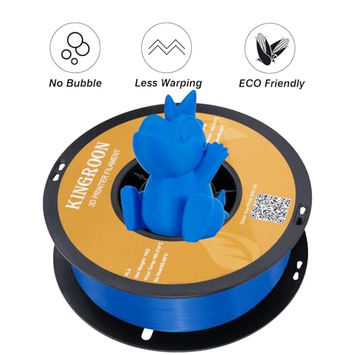 Kingroon PLA 3D Printer Filament, 12Rolls, Dimensional Accuracy +/- 0.03 mm, 12kg Spool(26.4lbs)