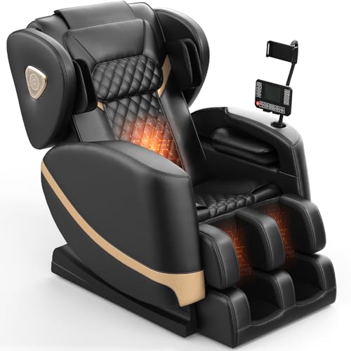 2025 Massage Chair Full Body, Zero Gravity Massage Chair with 10 Fix Rollers, Heating, Foot Massage, Auto Modes, Bluetooth Speaker