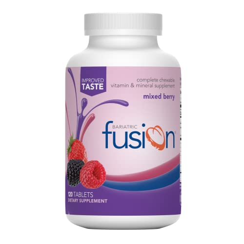 Bariatric Fusion Mixed Berry Complete Chewable Bariatric Multivitamin with Iron for Bariatric Surgery Patients Including Gastric Bypass and Sleeve