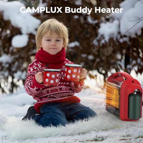 CAMPLUX Portable Propane Heater Outdoor and Indoor, 12000 BTU LP Gas Buddy Heater for Camping with ODS & Tip-over Protection