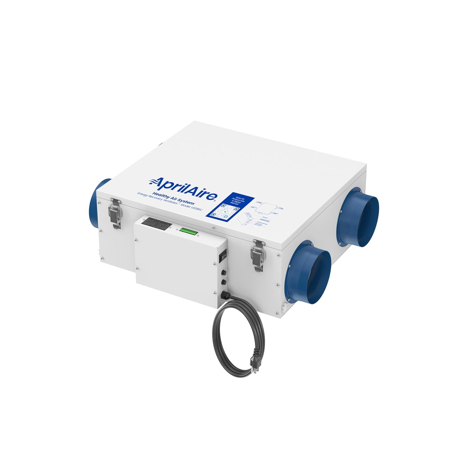 Aprilaire V22BEC Energy Recovery Ventilator With Easy-Install Bracket, 1.45 CFM/Watt for Homes up to 6,000 Sq Ft - Smart Home Appliances