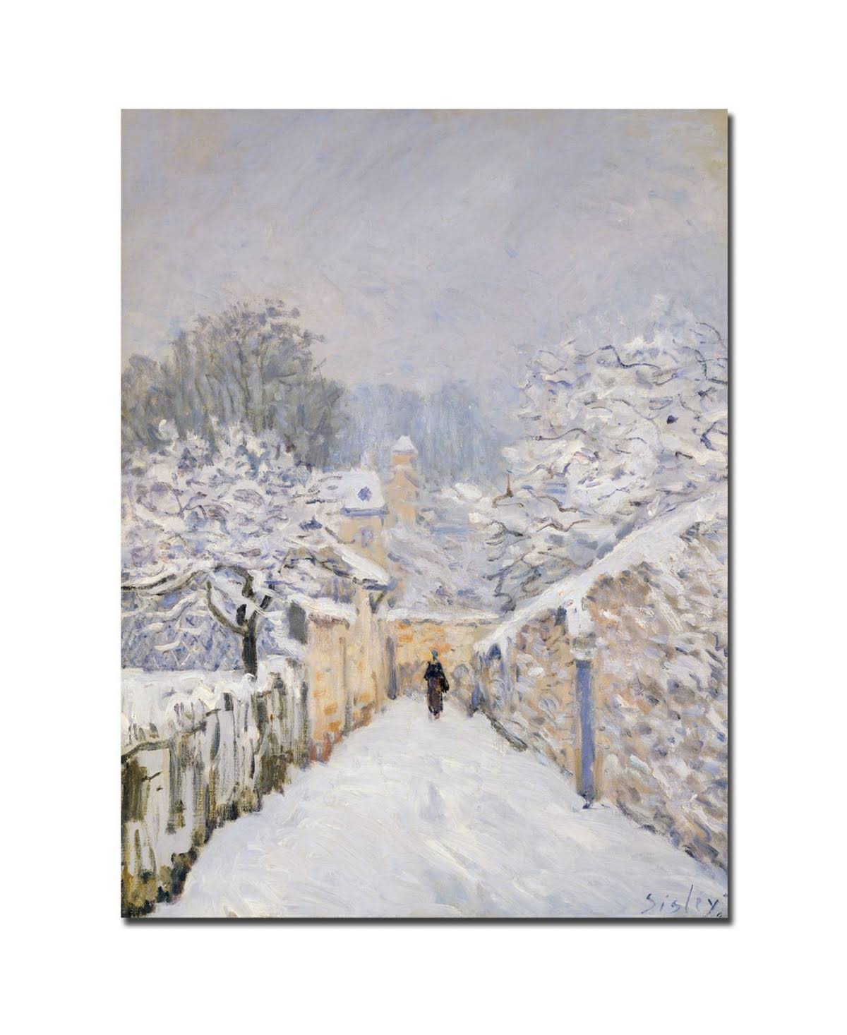Alfred Sisley 'Snow at Louveciennes 1878' Canvas Art