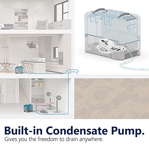 ALORAIR 180PPD Commercial Dehumidifier for Crawl Space & Basement, Wi-Fi APP Controls with Pump, Capacity up to 85 PPD at AHAM Condition