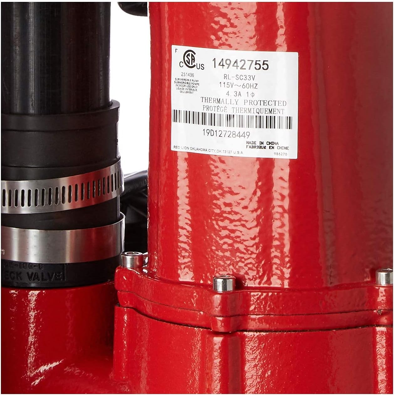 Red Lion RL-SC33DUP RL-SC33DUP 1/3 HP Dual Automatic Cast Iron Sump Pump System with 10-Foot Power Cord, ,