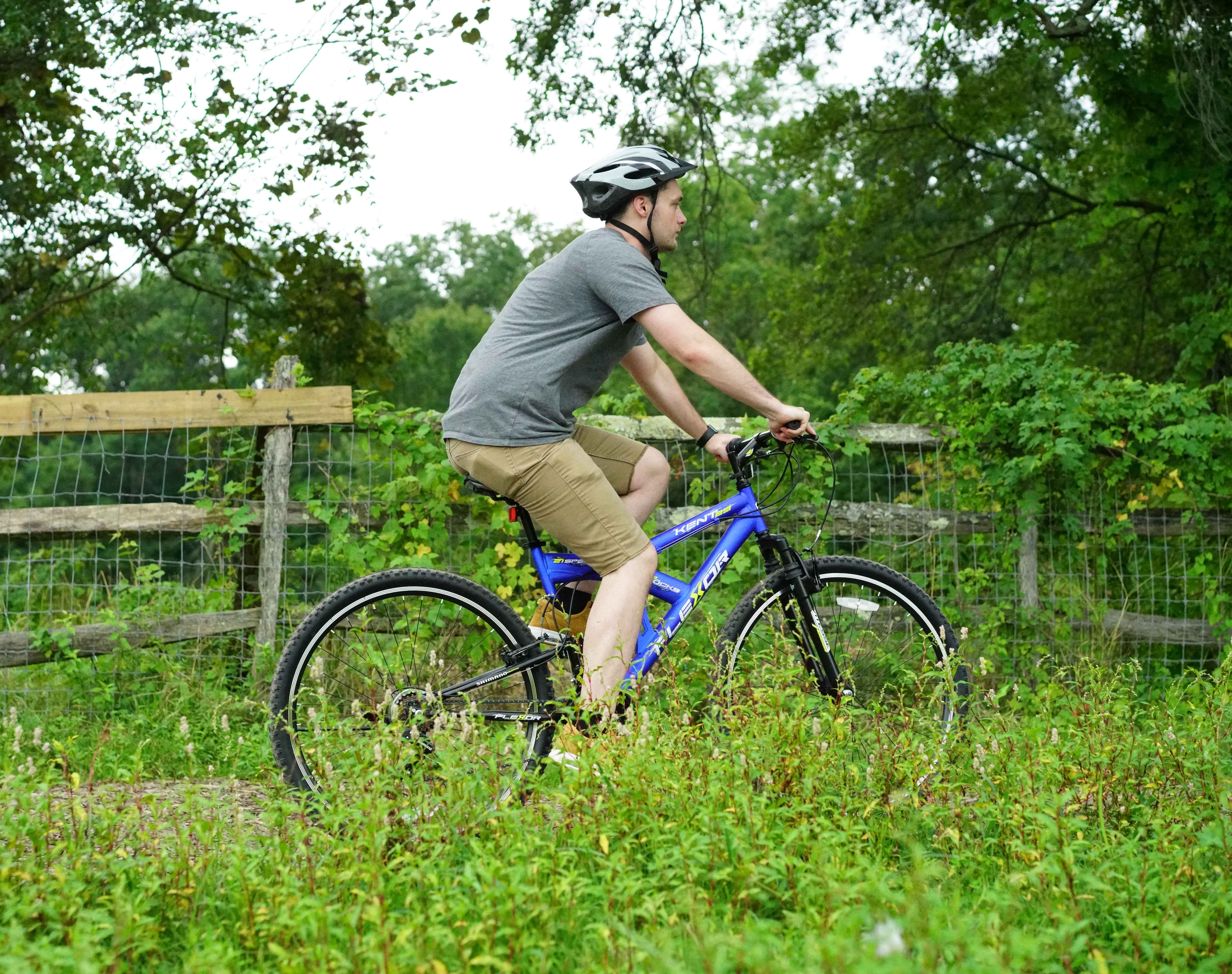 Kent Bicycles 29 in. Flexor Men's Dual Suspension Mountain Bike, Blue