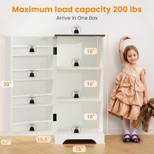 72" Tall Farmhouse Kitchen Pantry Cabinet, Large Storage Cabinet with 6 Adjustable Shelves, 4 Barn Doors & Drawer for Bathroom, Dining Room, Brown