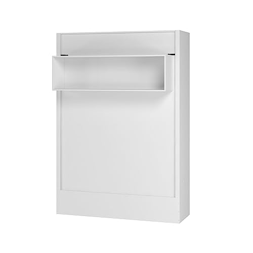 Oakland Living Easy-Lift Full Murphy Wall Bed in White with Shelf