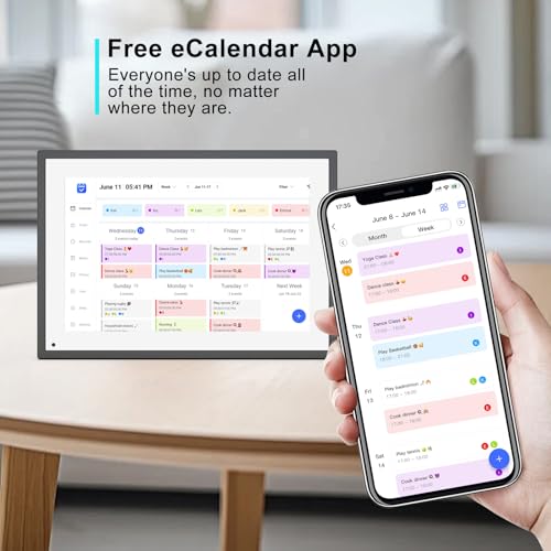 10.1 inch Wall Planner Digital Calendar & Chore Chart, Smart Touchscreen Interactive Display for Family Schedules, Hearth Display Digital Calendar