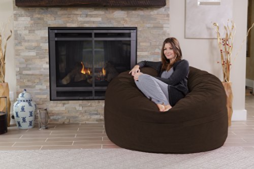 Chill Sack Bean Bag Chair - 5' Giant Memory Foam Lounge Chair with Soft Microfiber Cover – Cozy Furniture for Living Room, Dorm