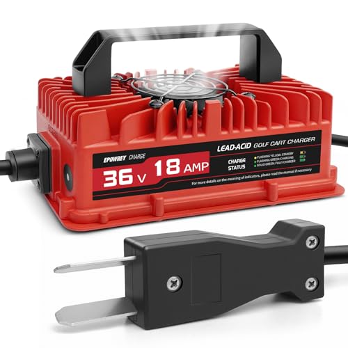 18 AMP 36 Volt Golf Cart Battery Charger for EZGO TXT with D Style Plug