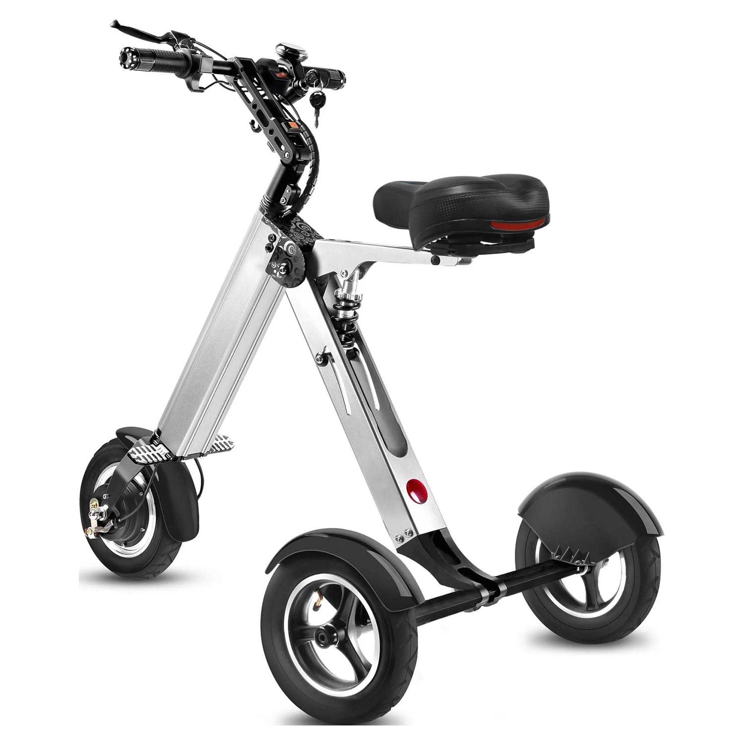 Topmate ES32 Electric Scooter Tricycle for Adult, Foldable 3 Wheel Mobility Scooter with Reverse Function, Key Switch and Electric