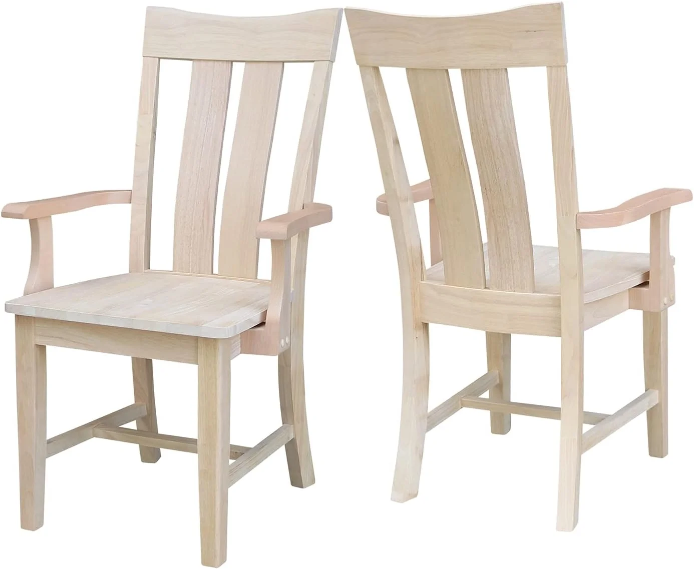 Ava Unfinished Wood Arm Chair