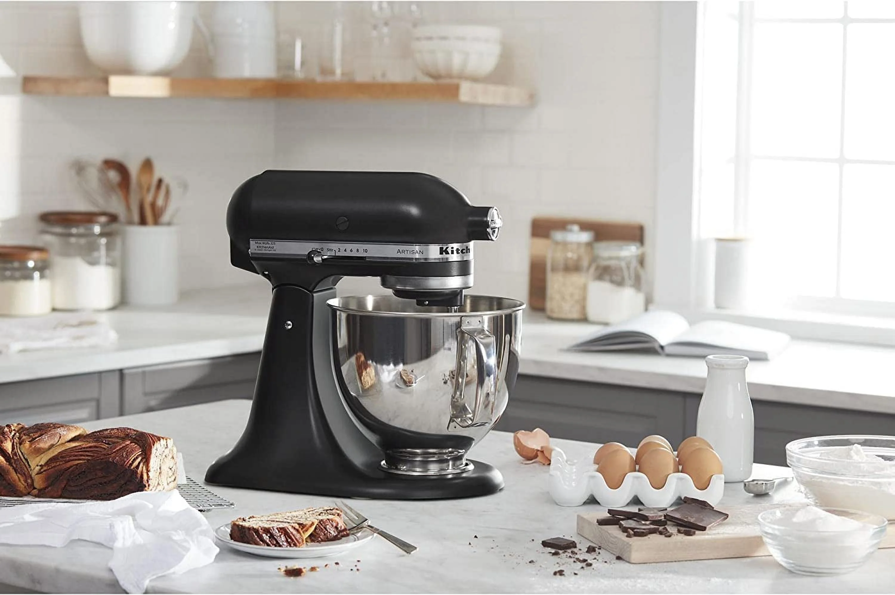 KitchenAid 5-Qt. Tilt-Head Stand Mixer KSM150PSBM Artisan Series  5 Quart  Black Matte