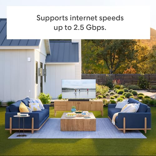 Introducing Amazon eero Outdoor 7 dual-band mesh wifi router - Weatherproof rating of IP66, Coverage up to 15,000 sq. ft. outdoors, 1-pack