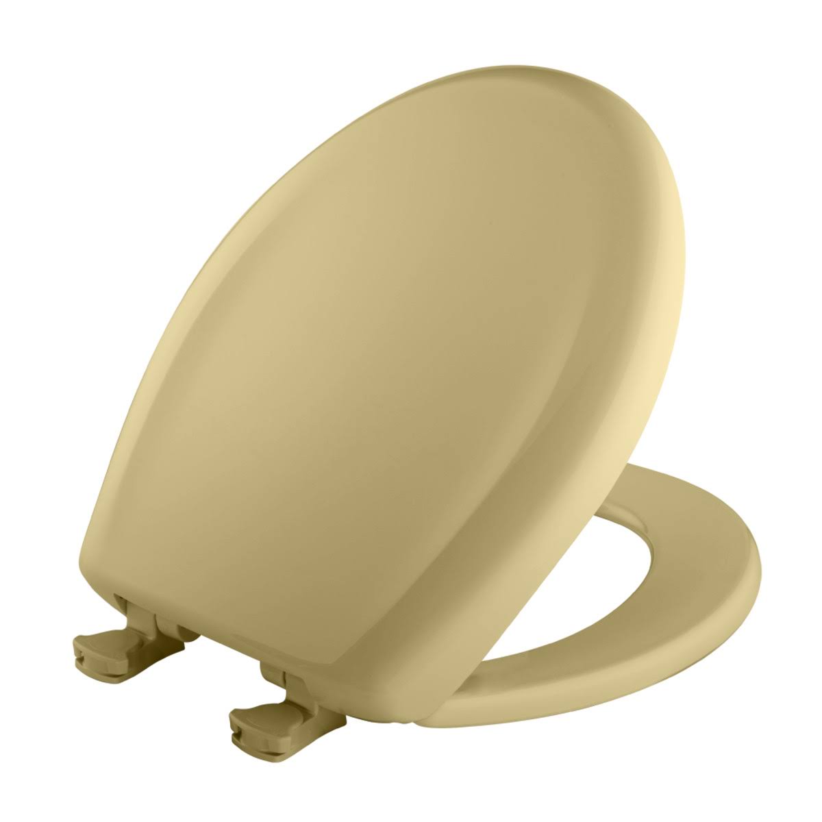 Bemis 200slowt 221 Plastic Round Slow-Close Toilet Seat in Creamy Yellow