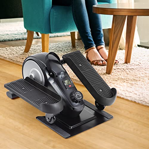 Davcreator Under Desk Bike Pedal Exerciser, Foot Peddler Exerciser with Magnetic Adjustable Resistance, Sitting Mini Exercise Bike for Home Workout