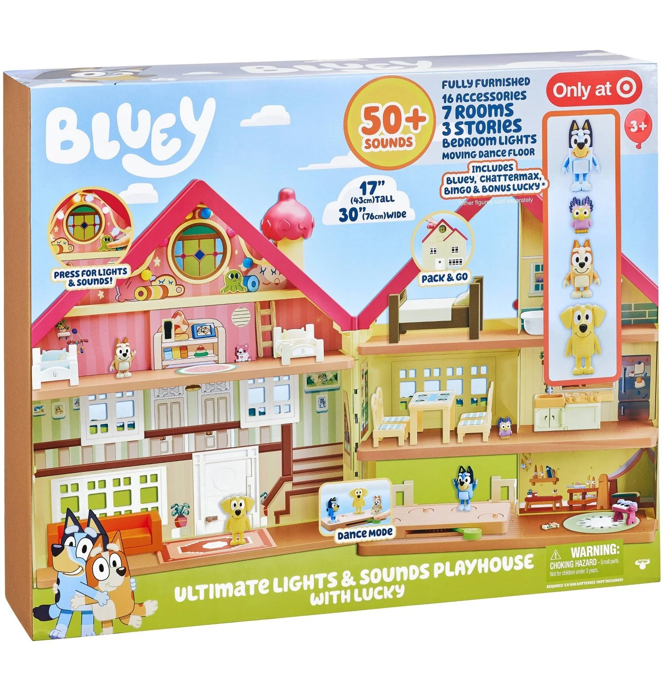 Bluey Ultimate Lights & Sounds Playhouse with Lucky Playset