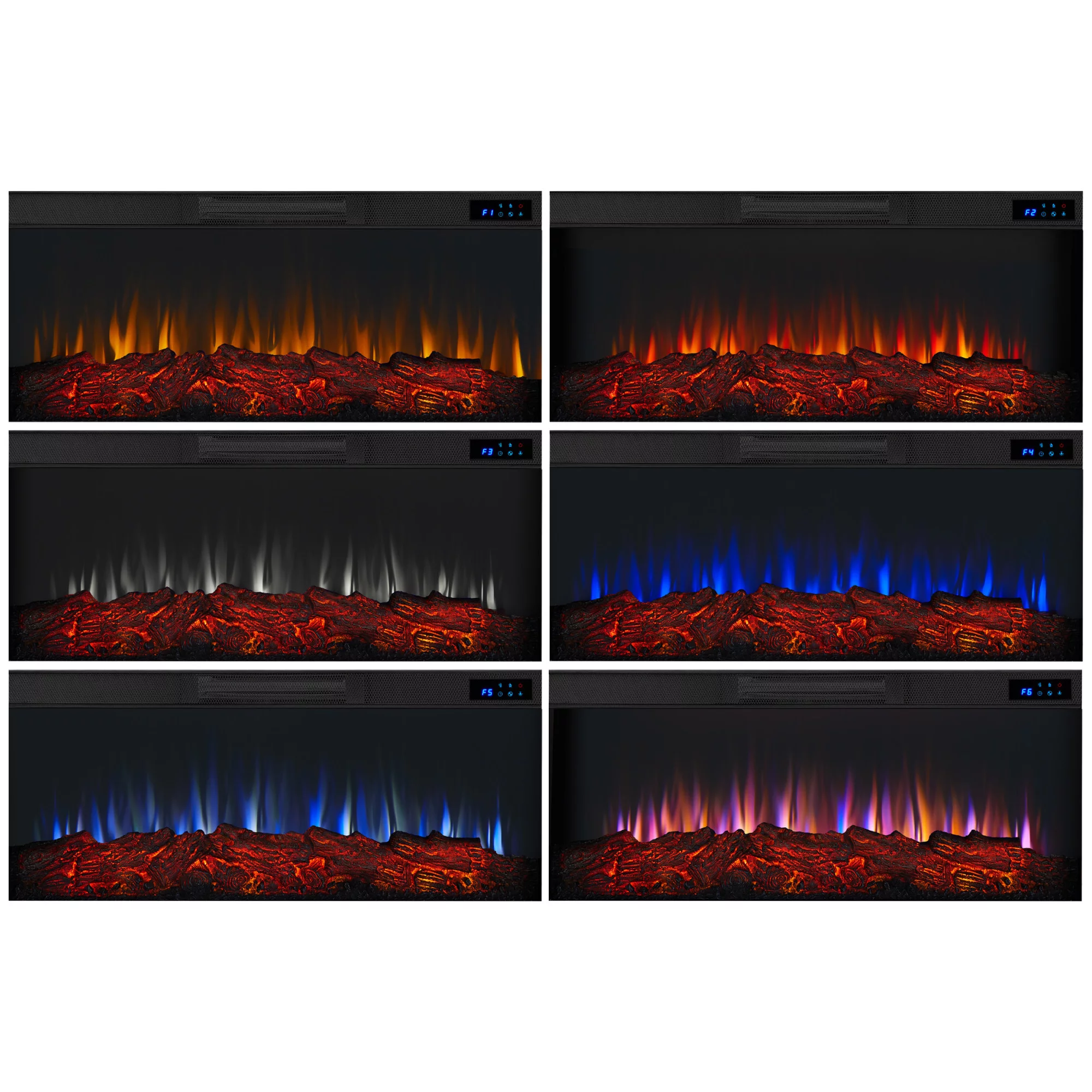 Real Flame 4830E Sonia 69" Wide 5,100 BTU Landscape Electric Mantel Fireplace - White