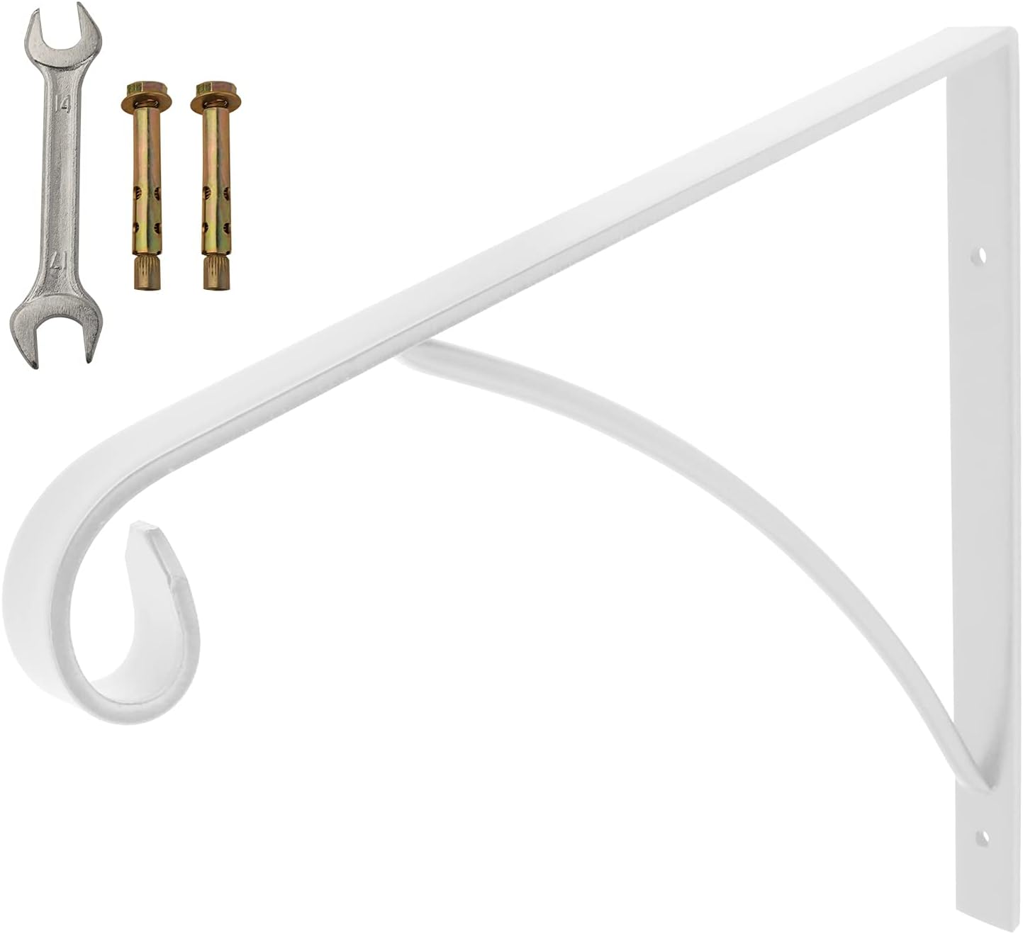 SCIEO Black Single Step Handrails, Wall Mounted Metal Wrought Iron Short Hand Rail Railing, Fits 1 or 2 Steps Stairs Ideal for Garage