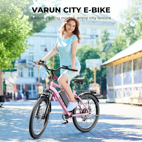 VARUN Electric Bike - 500W Electric Bicycle Up to 40Miles, 48V Removable Battery, Shock Absorber, 7-Speed and Dual Disc Brakes