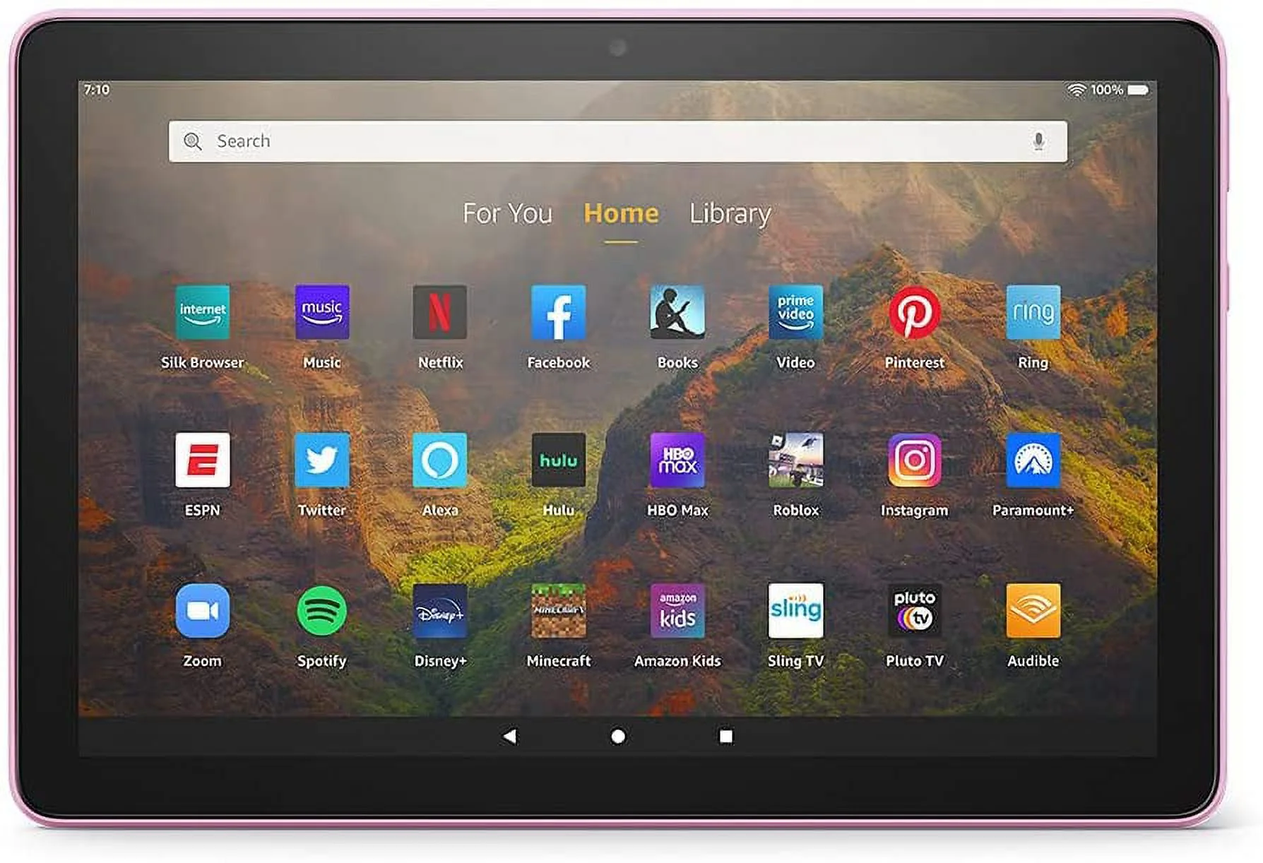 Amazon Fire HD 10 32GB 10.1" Tablet (2021) - Lavender Bundle with Zipper Sleeve + Keyboard with Stand + Car Adapter + Stylus + Screen Cleaner