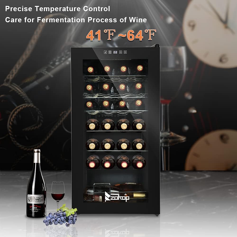 Winado 28 Bottle Compressor Wine Cooler Refrigerator w/Adjustable Temperature